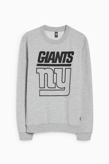 Mężczyźni - CLOCKHOUSE - bluza trykotowa - New York Giants - jasnoszary-melanż