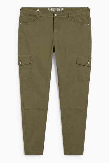 Dámské - CLOCKHOUSE - cargo kalhoty - skinny fit - tmavozelená