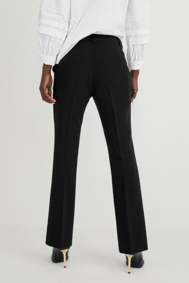 Women - Business trousers - straight fit - recycled - black