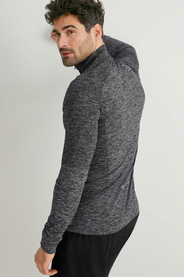 Men - Active sweatshirt  - black-melange