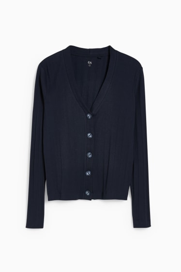 Women - Basic zip-through sweatshirt - dark blue