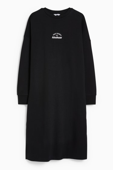 Jóvenes - CLOCKHOUSE - vestido sudadera - negro