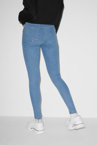 Dámské - CLOCKHOUSE - skinny jeans - high waist - džíny - světle modré