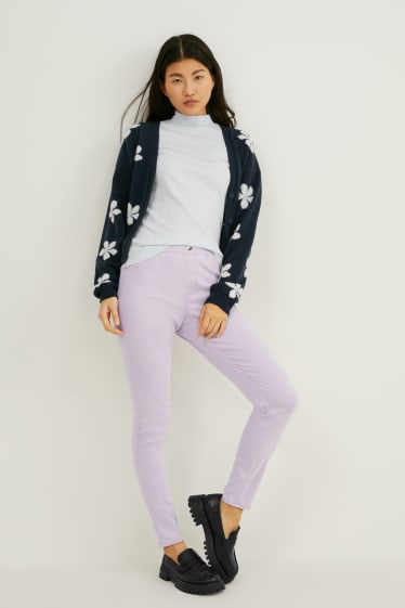 Mujer - Jegging jeans - efecto push-up - violeta claro