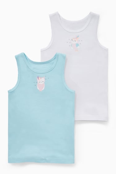 Children - Multipack of 2 - vest - white / turquoise