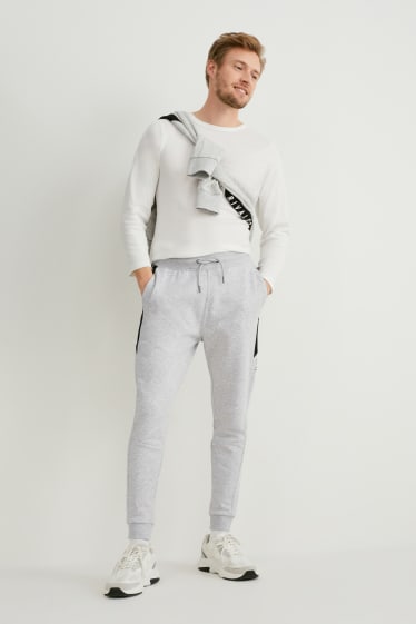 Men - Joggers - light gray-melange