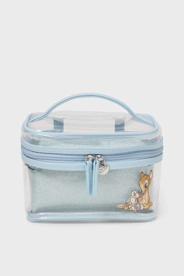 Women - Make-up bag - 3-in-1 - shiny - Bambi - light blue