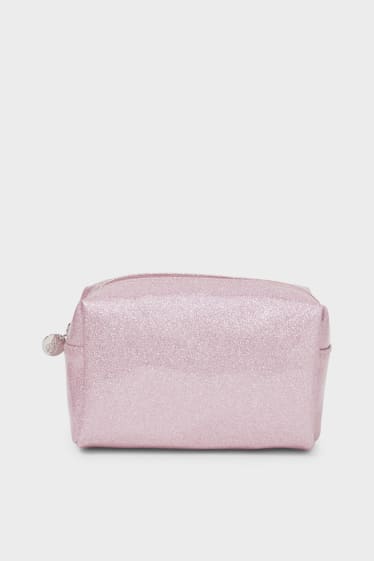 Women - Make-up bag - 3-in-1 - shiny - Bambi - pink