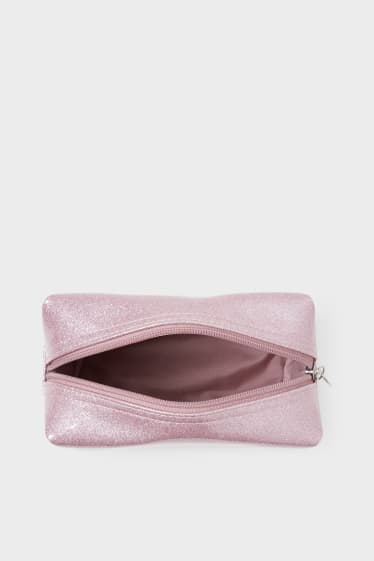 Women - Make-up bag - 3-in-1 - shiny - Bambi - pink