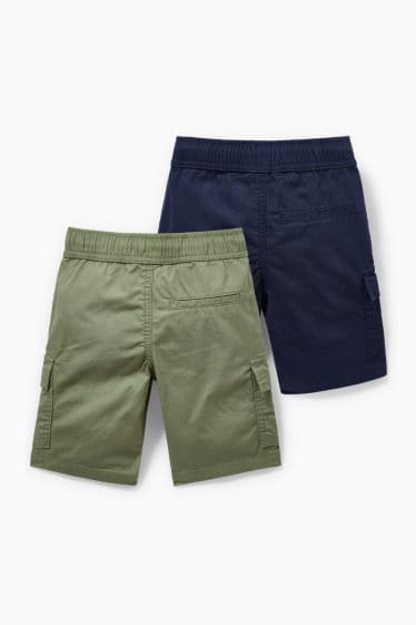 Niños - Pack de 2 - shorts cargo - azul oscuro