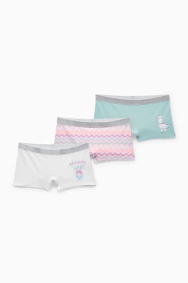 Kinderen: meisjes - Set van 3 - boxershorts - wit