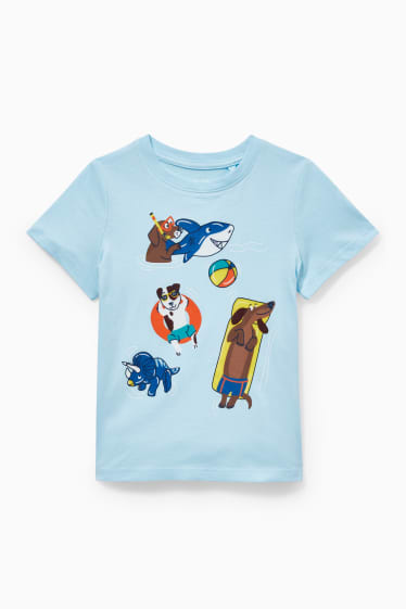 Kinder Jungen - Kurzarmshirt - hellblau