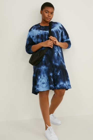 Femmes - Robe en molleton - bleu foncé