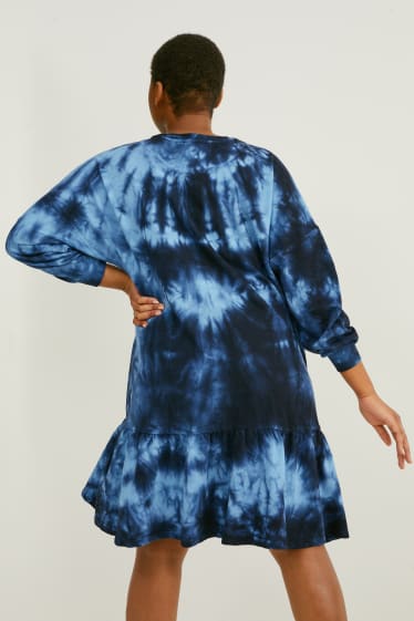 Femmes - Robe en molleton - bleu foncé