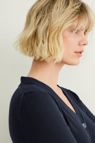 Women - Basic zip-through sweatshirt - dark blue