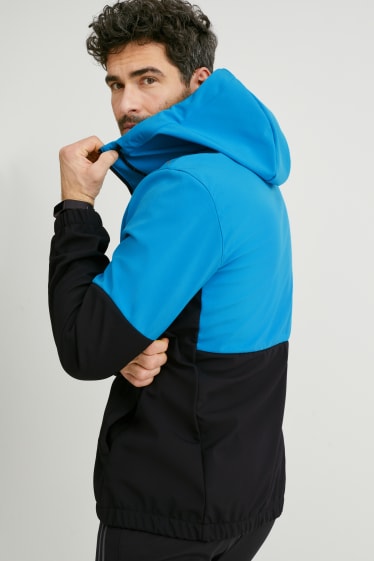 Men - Outdoor jacket with hood - light blue