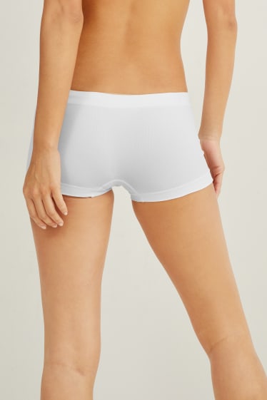 Women - Multipack of 3 - hipster briefs - seamless - white