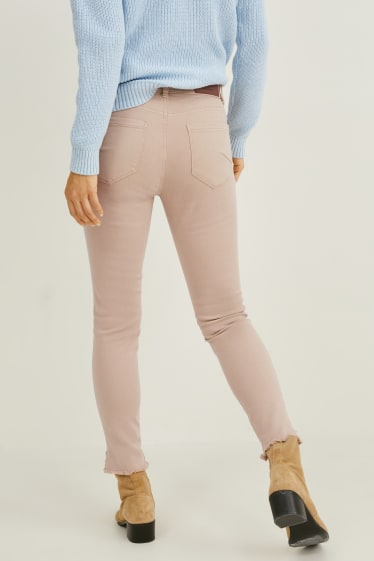 Dames - Skinny jeans - taupe