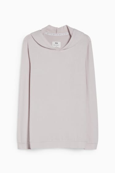 Women - Pyjama top with hood - lilac