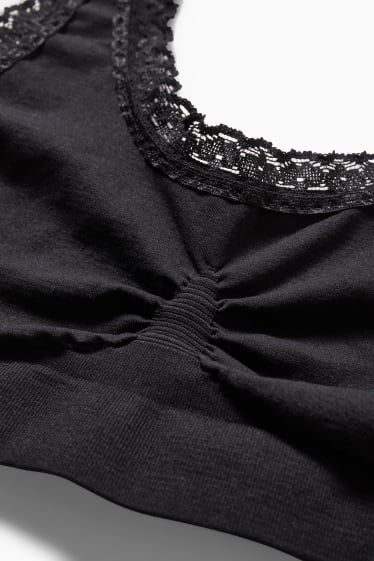 Femmes - Brassière - sans coutures - noir