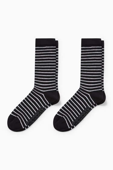 Women - Multipack of 2 - socks - striped - black