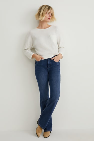 Damen - Flared Jeans - jeansblau