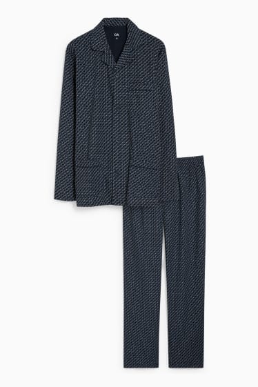 Heren - Pyjama - donkerblauw