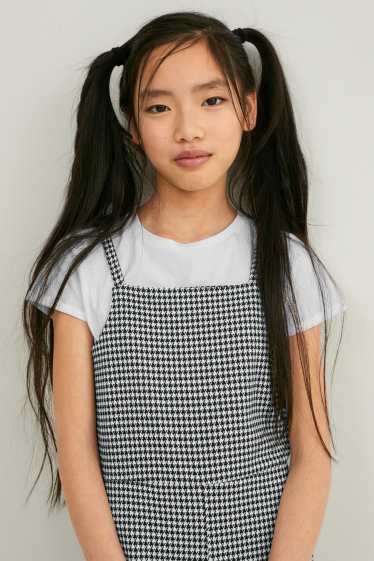Children - Jumpsuit - check - white