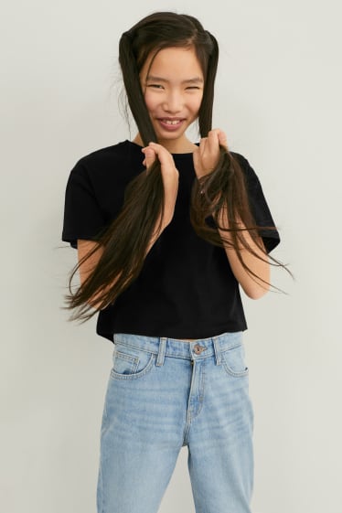 Enfants filles - Lot de 6 - t-shirt - noir