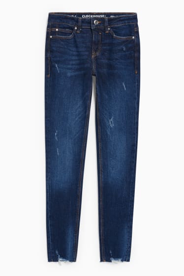 Nastolatki - CLOCKHOUSE - skinny jeans - średni stan - dżins-niebieski
