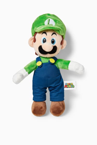 Kinder - Super Mario Luigi - Kuscheltier - 25 x 33 x 13 cm - hellgrün