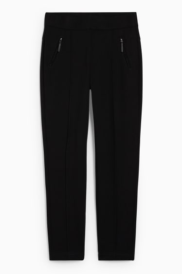 Donna - Pantaloni in jersey - slim fit - nero