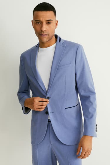Hommes - Veste de costume - coupe slim - Flex - LYCRA® - bleu