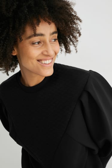 Femei - Bluză de molton - negru