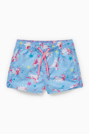 Children - Unicorn - swim shorts - light blue