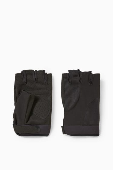 Fingerlose Handschuhe - Fitness - schwarz