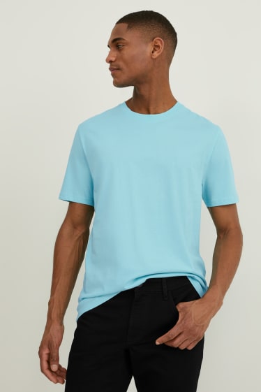 Men - T-Shirt - light turquoise