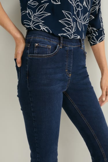 Dames - Jegging jeans - mid waist - jeansdonkerblauw