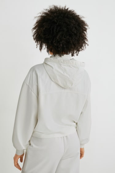 Women - Zip-through sweatshirt with hood - white