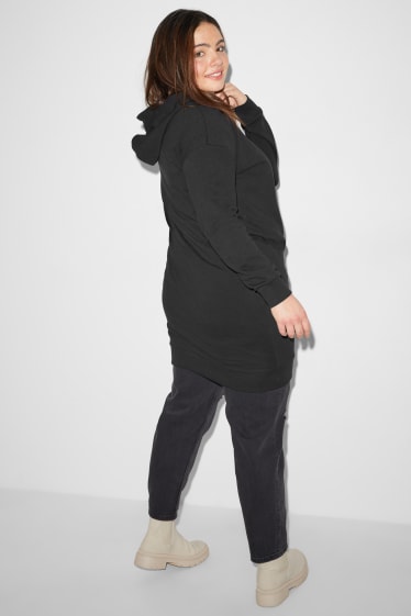 Women - CLOCKHOUSE - sweatshirt dress with hood - black