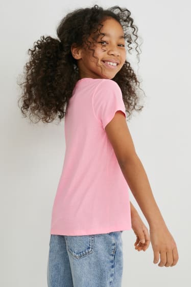 Kinder - Multipack 5er - Kurzarmshirt - rosa