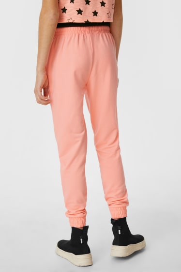 Niños - Pack de 2 - pantalones de deporte - rosa fosforito