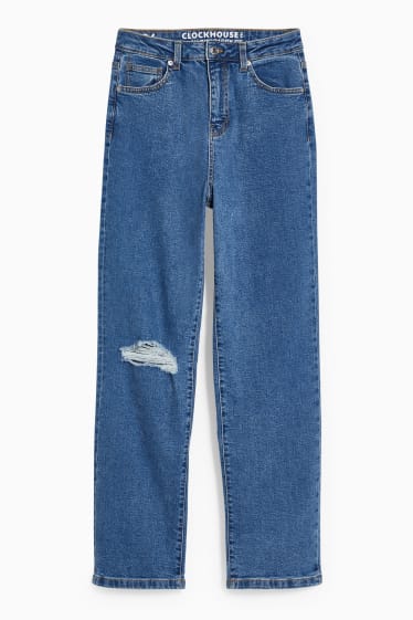 Dospívající a mladí - CLOCKHOUSE - loose fit jeans - high waist - džíny - modré