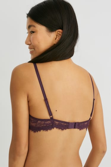 Women - Underwire bra - DEMI - padded - purple