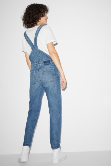 Donna - CLOCKHOUSE - salopette di jeans - jeans azzurro