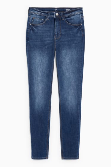 Dames - Skinny jeans - high waist - jeansblauw