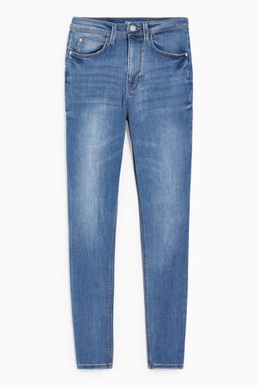 Femei - Skinny jeans - high waist - denim-albastru deschis