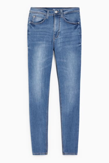 Dames - Skinny jeans - high waist - jeanslichtblauw