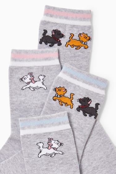 Damen - Multipack 6er - Socken - Disney - hellgrau-melange
