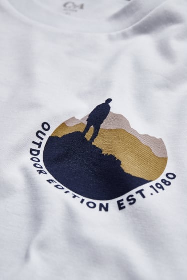 Mężczyźni - Koszulka funkcyjna - hiking - biały